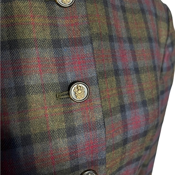 Vintage Wool Plaid Suit Set - Skirt & Jacket Tartan - Picture 3 of 11